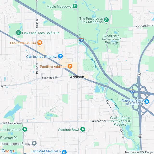 Map of Addison, Illinois