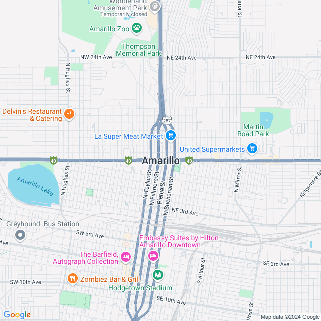 Map of Amarillo, Texas