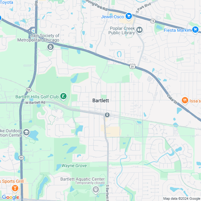 Map of Bartlett, Illinois