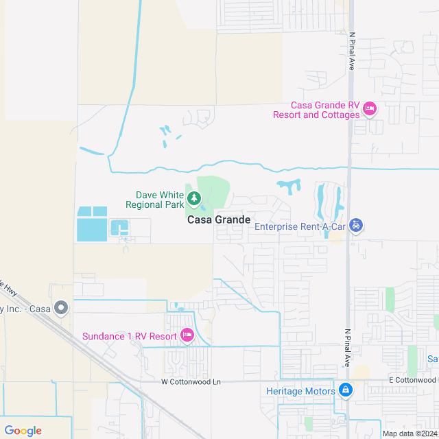 Map of Casa Grande, Arizona