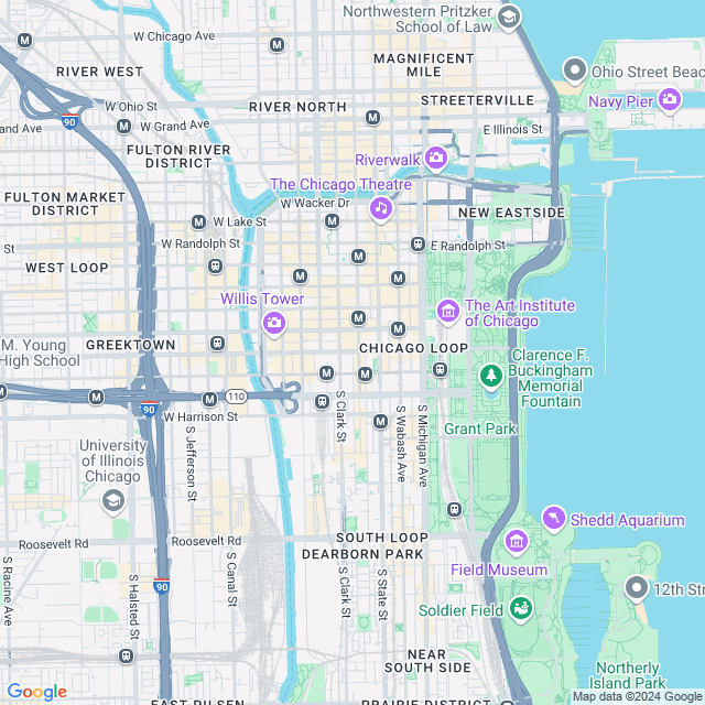 Map of Chicago, Illinois