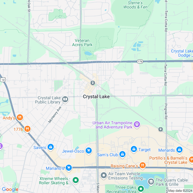 Map of Crystal Lake, Illinois