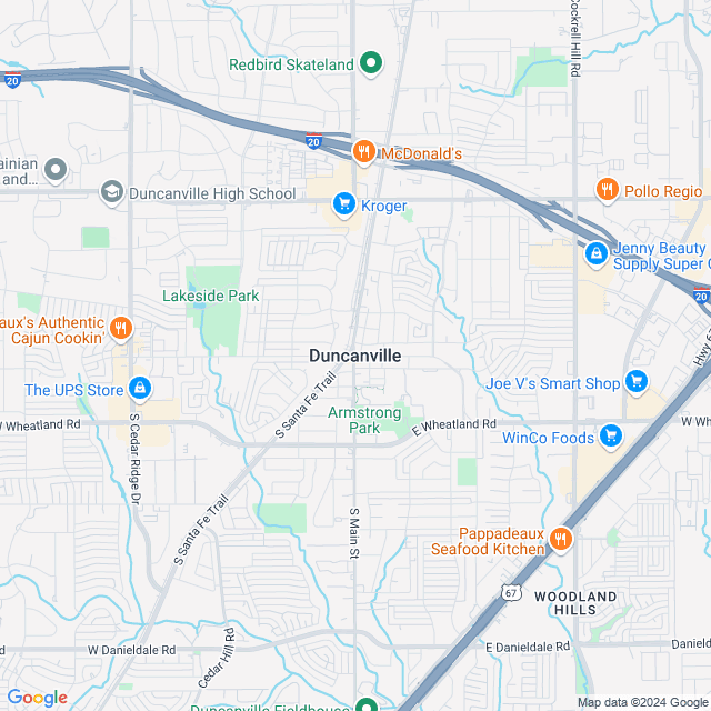 Map of Duncanville, Texas