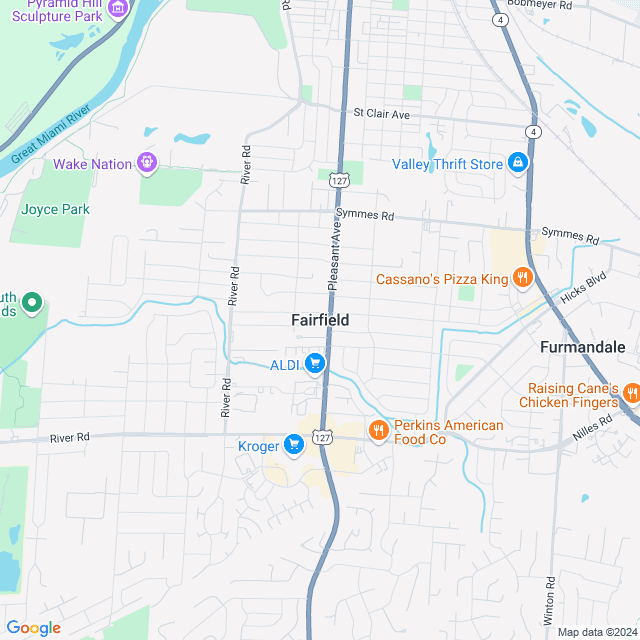 Map of Fairfield, Ohio