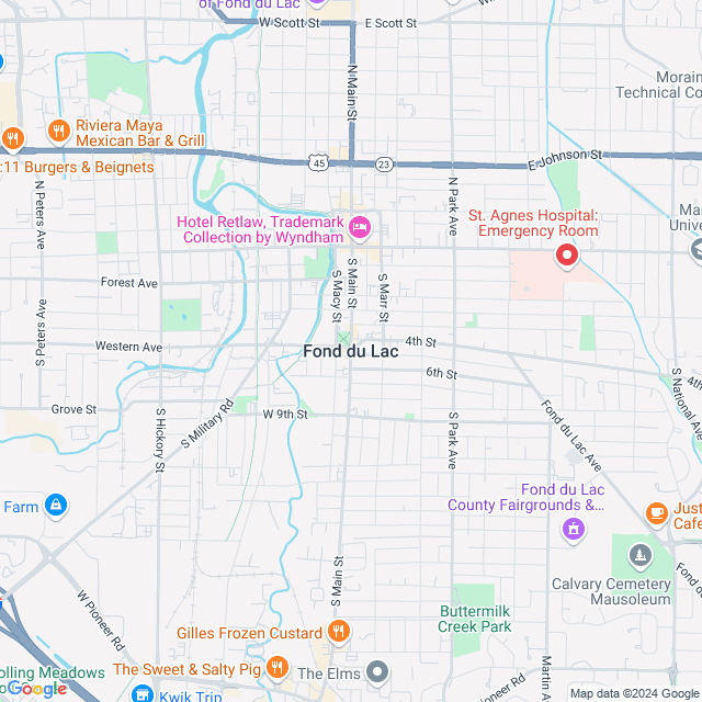 Map of Fond du Lac, Wisconsin