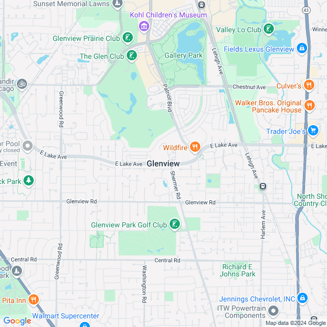 Map of Glenview, Illinois