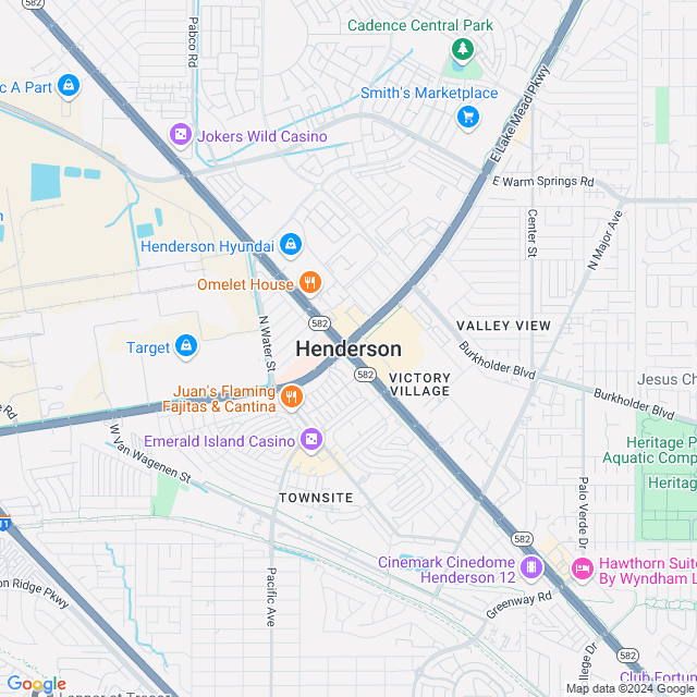 Map of Henderson, Nevada