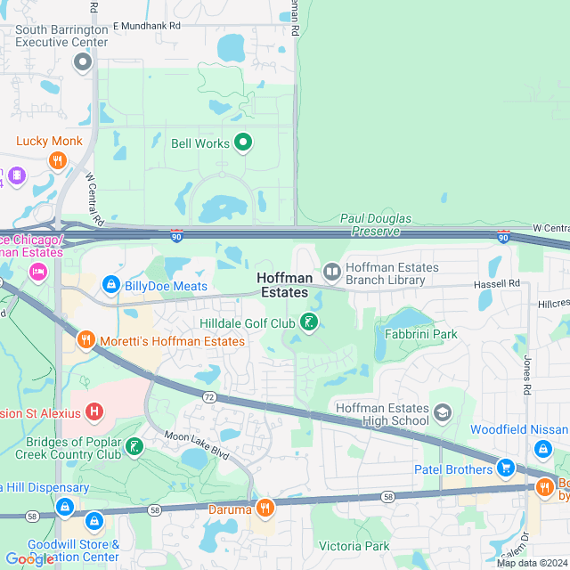 Map of Hoffman Estates, Illinois