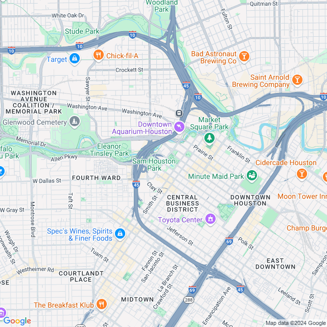 Map of Houston, Texas