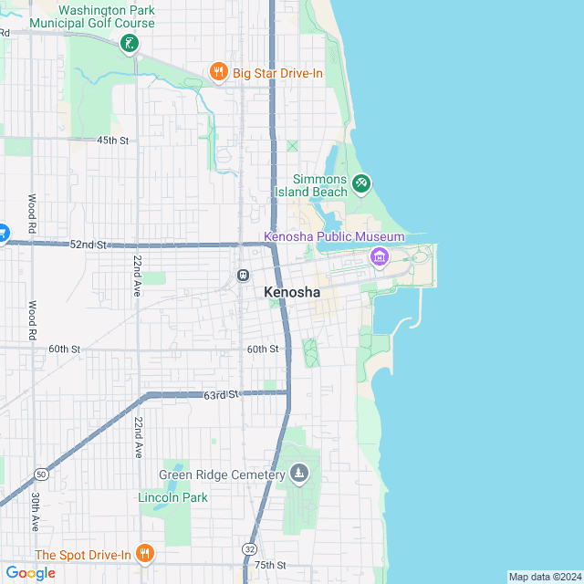 Map of Kenosha, Wisconsin