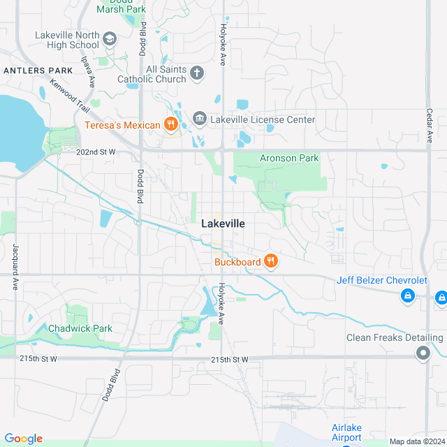 Map of Lakeville, Minnesota