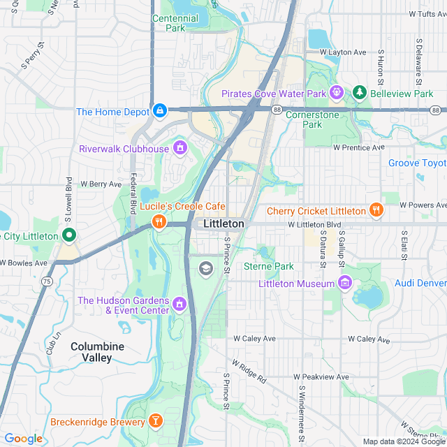 Map of Littleton, Colorado