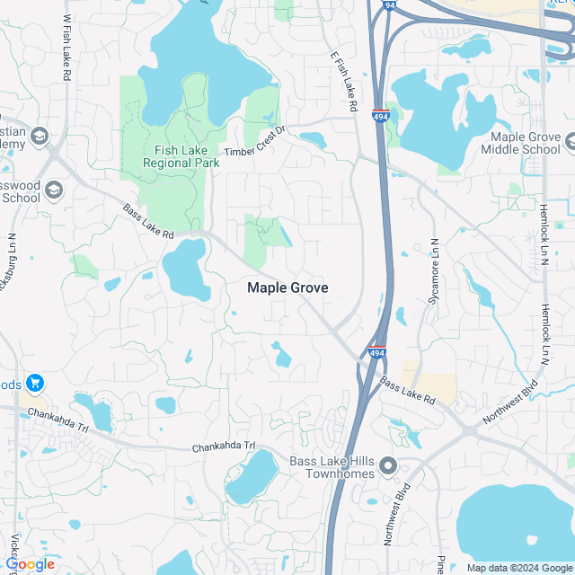 Map of Maple Grove, Minnesota