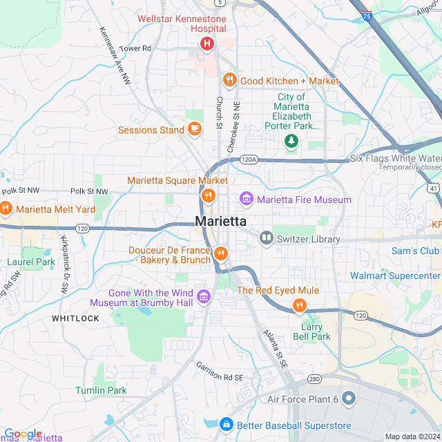 Map of Marietta, Georgia