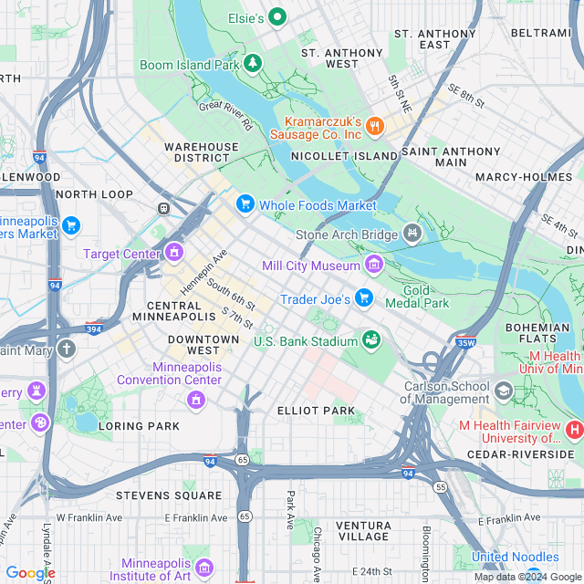 Map of Minneapolis, Minnesota