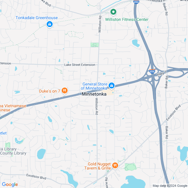 Map of Minnetonka, Minnesota