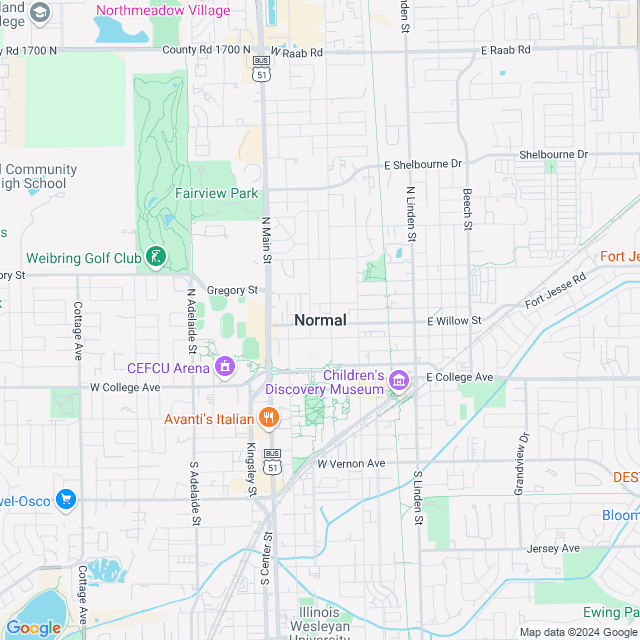 Map of Normal, Illinois