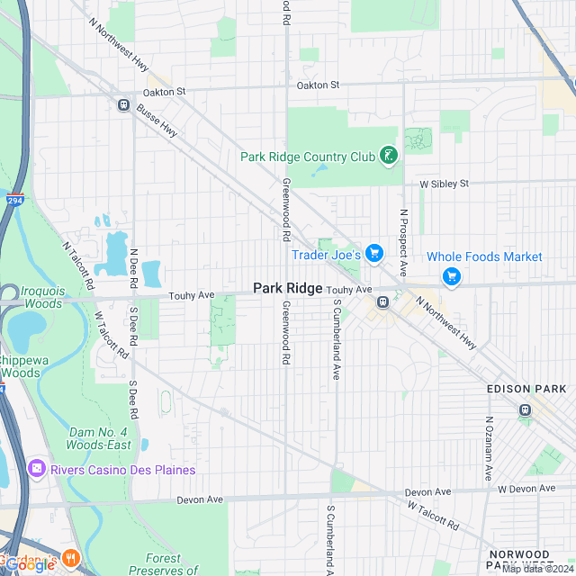 Map of Park Ridge, Illinois