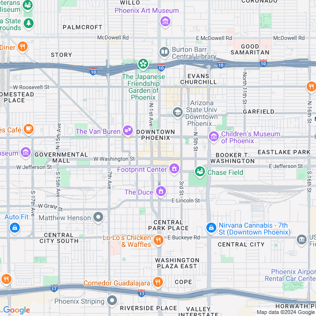 Map of Phoenix, Arizona