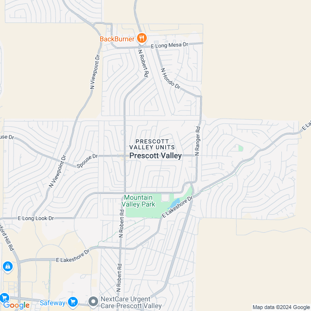 Map of Prescott Valley, Arizona