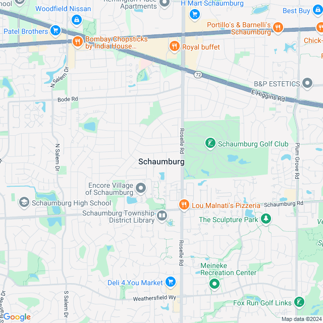 Map of Schaumburg, Illinois