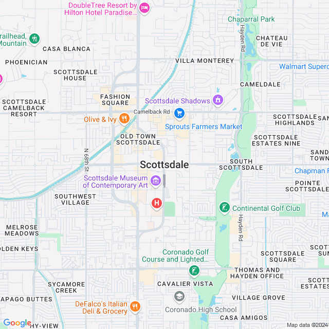 Map of Scottsdale, Arizona