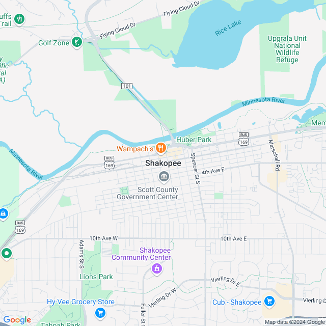 Map of Shakopee, Minnesota