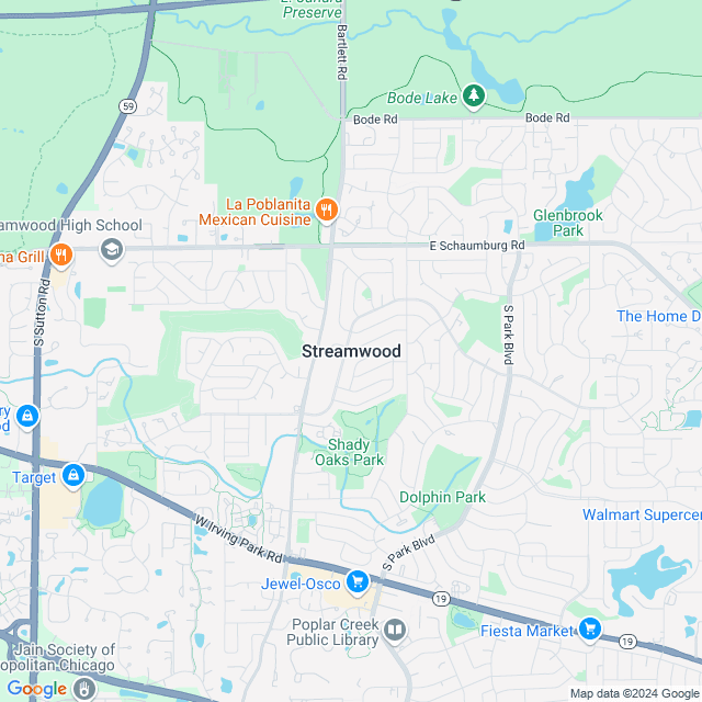 Map of Streamwood, Illinois