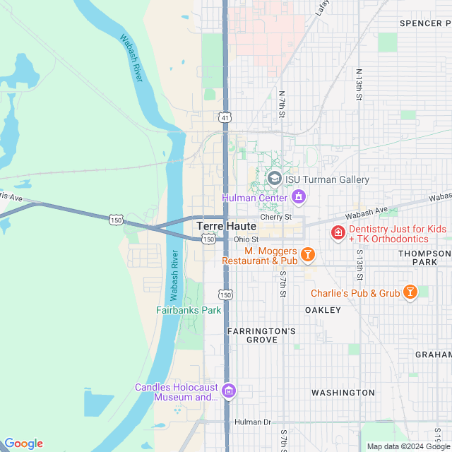 Map of Terre Haute, Indiana