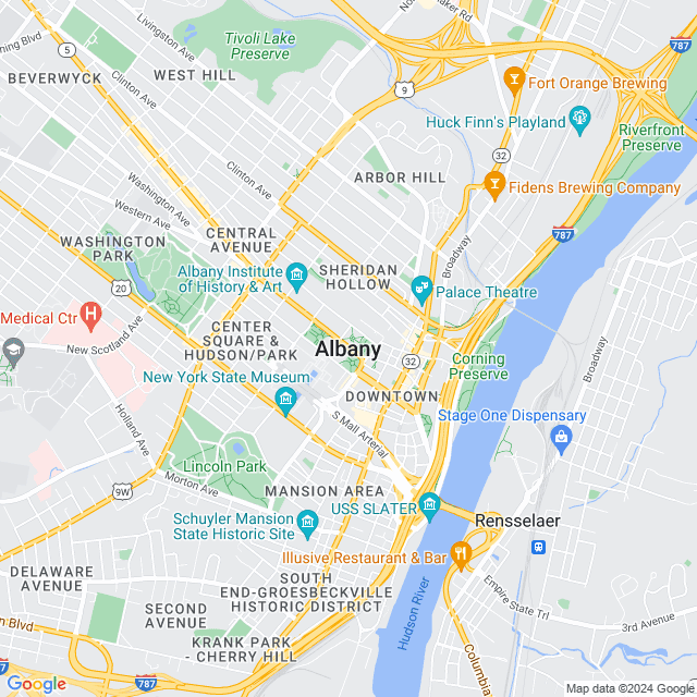 Map of Albany, New York