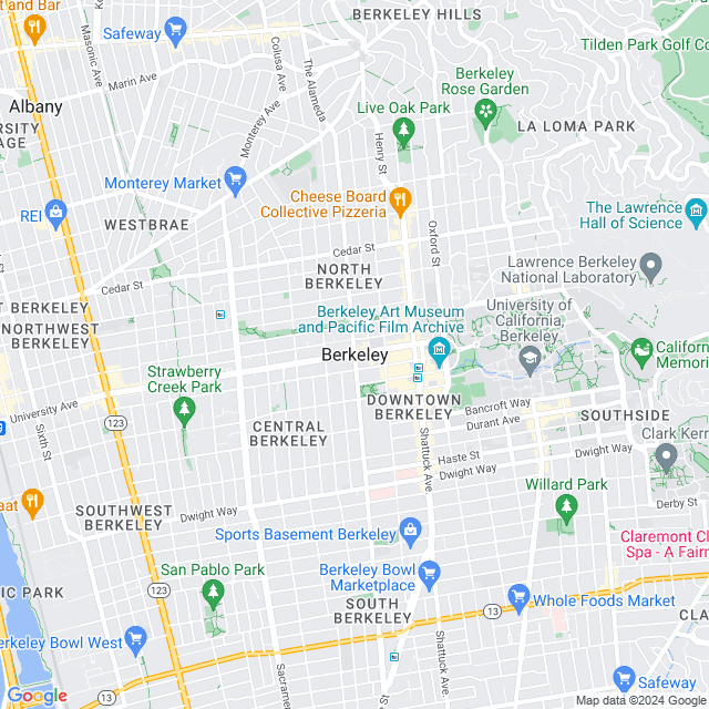 Map of Berkeley, California