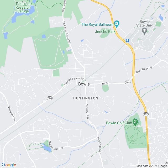 Map of Bowie, Maryland
