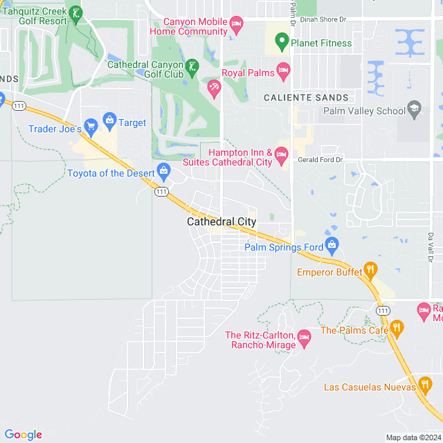 Map of Cathedral City, California