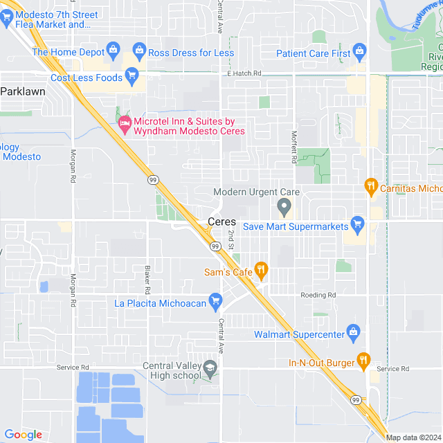 Map of Ceres, California