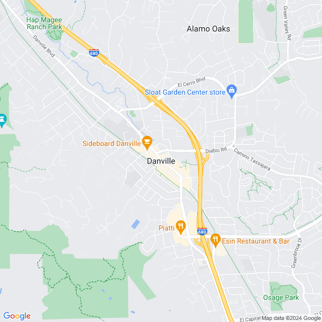 Map of Danville, California