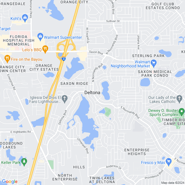 Map of Deltona, Florida