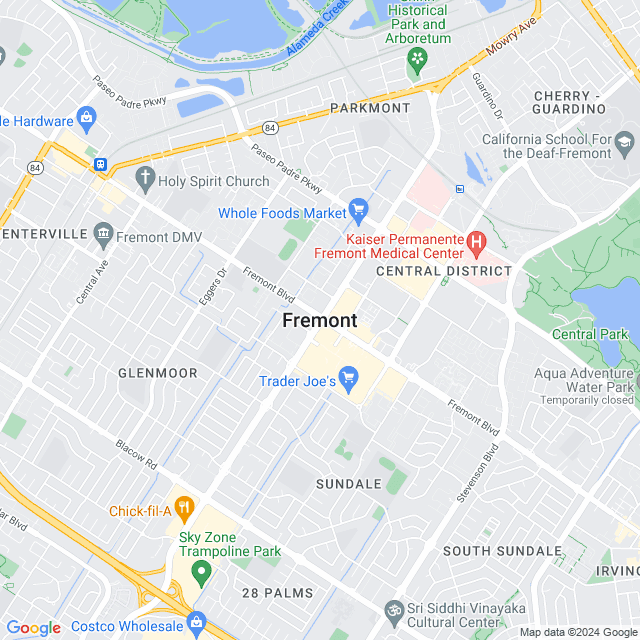 Map of Fremont, California