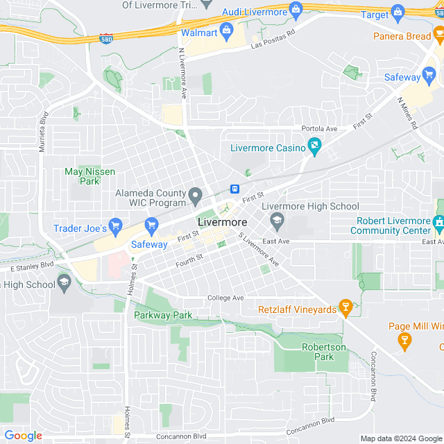 Map of Livermore, California