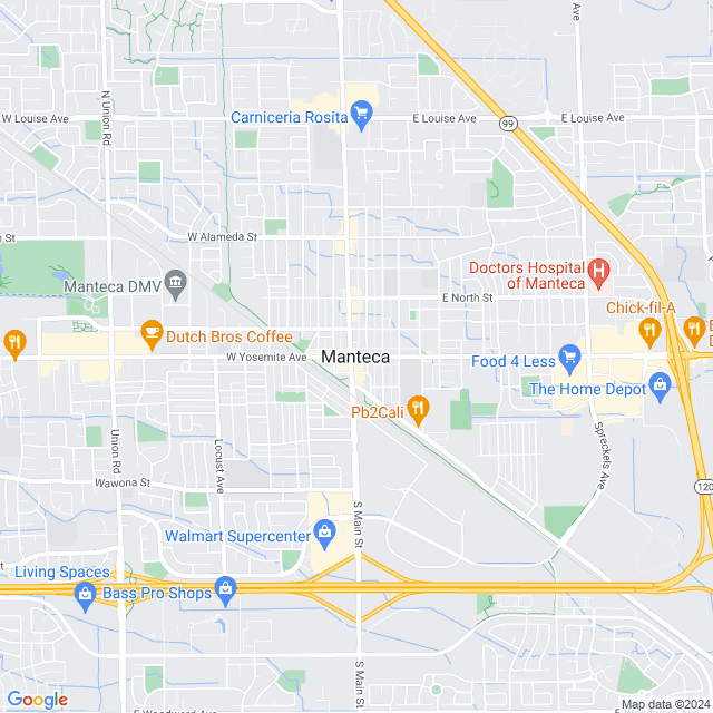 Map of Manteca, California