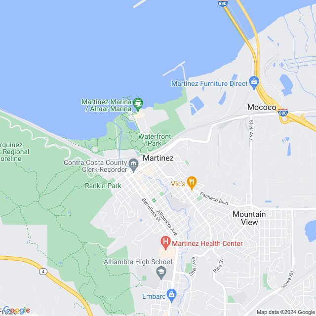 Map of Martinez, California