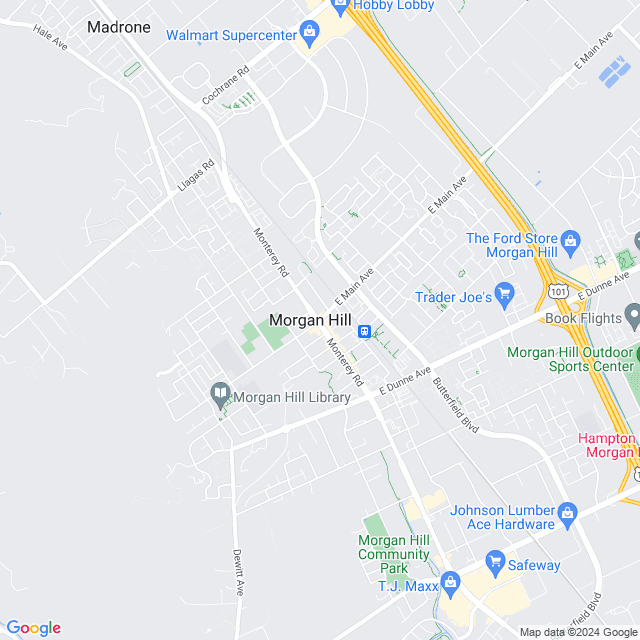 Map of Morgan Hill, California