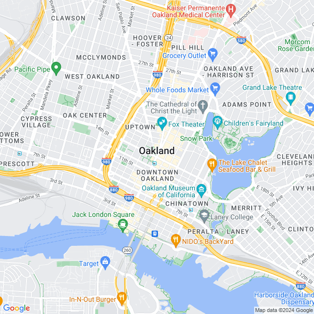 Map of Oakland, California