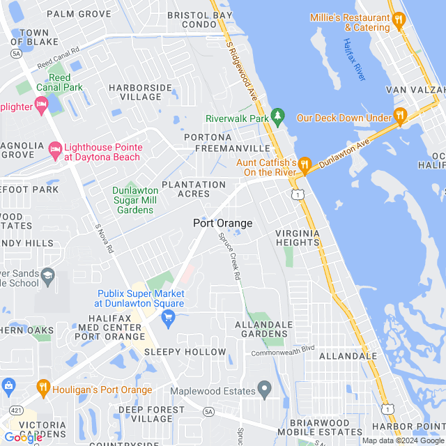 Map of Port Orange, Florida