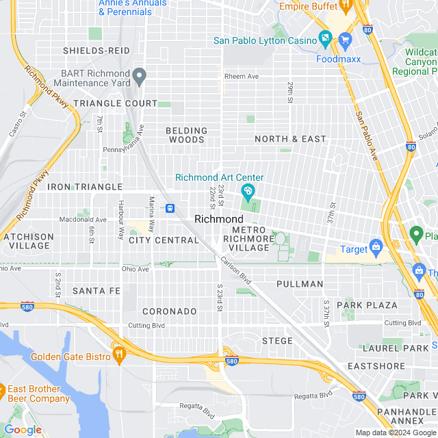 Map of Richmond, California