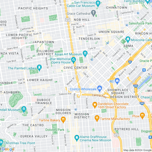 Map of San Francisco, California