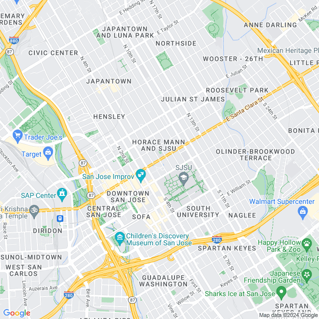 Map of San Jose, California