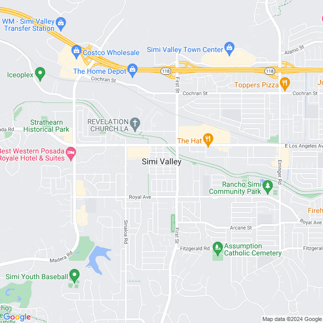 Map of Simi Valley, California