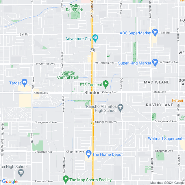 Map of Stanton, California