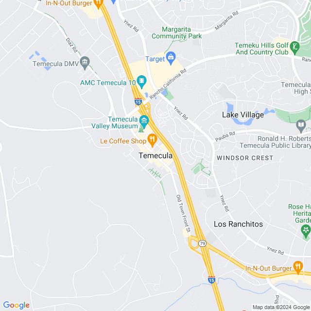 Map of Temecula, California
