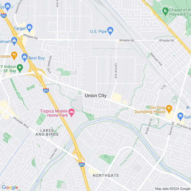Map of Union City, California